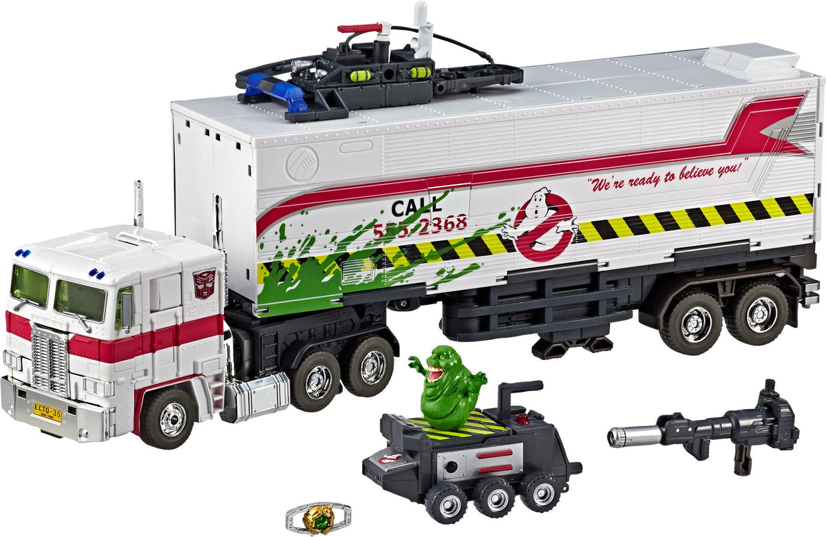 Transformers Masterpiece 10 Inch Action Figure Box Set Ghostbusters Exclusive - Optimus Prime MP-10G Ecto-35 SDCC 2019