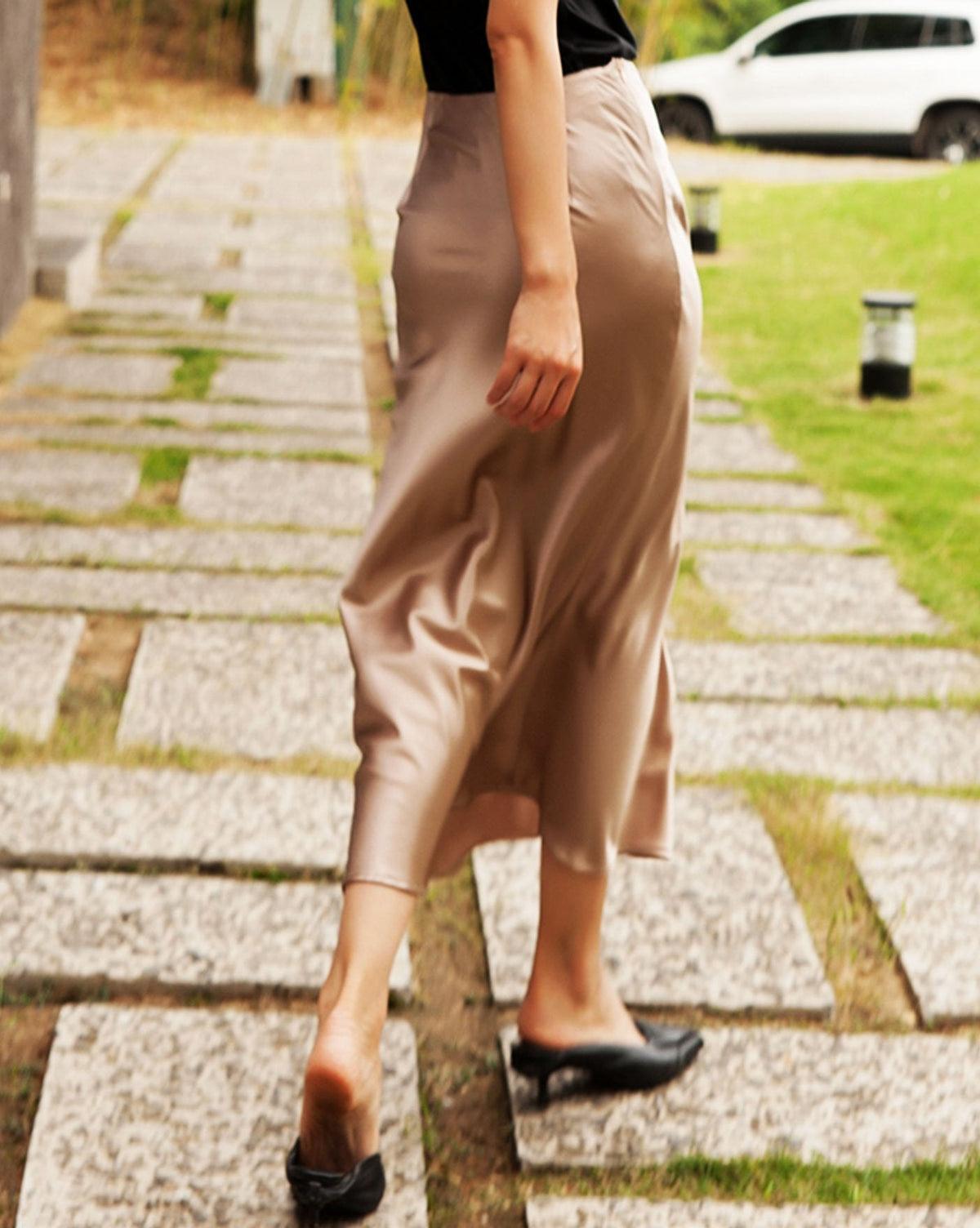 Tuscan Sun Yelllow Mulberry Silk Chemise Skirt