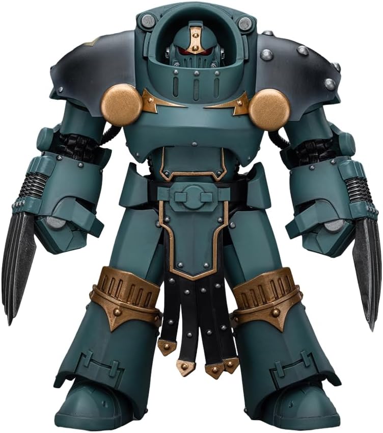 Warhammer 40000  5 Inch Action Figure 1/18 Scale  - Sons of Horus Tartaros Terminator Squad Terminator with Lightning Claws (Sub-Standard Packaging)