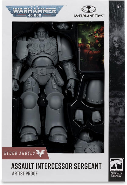 Warhammer 40000 7 Inch Action Figure Wave 11 - Assault Intercessor Sergeant (Blood Angel) Artist Proff