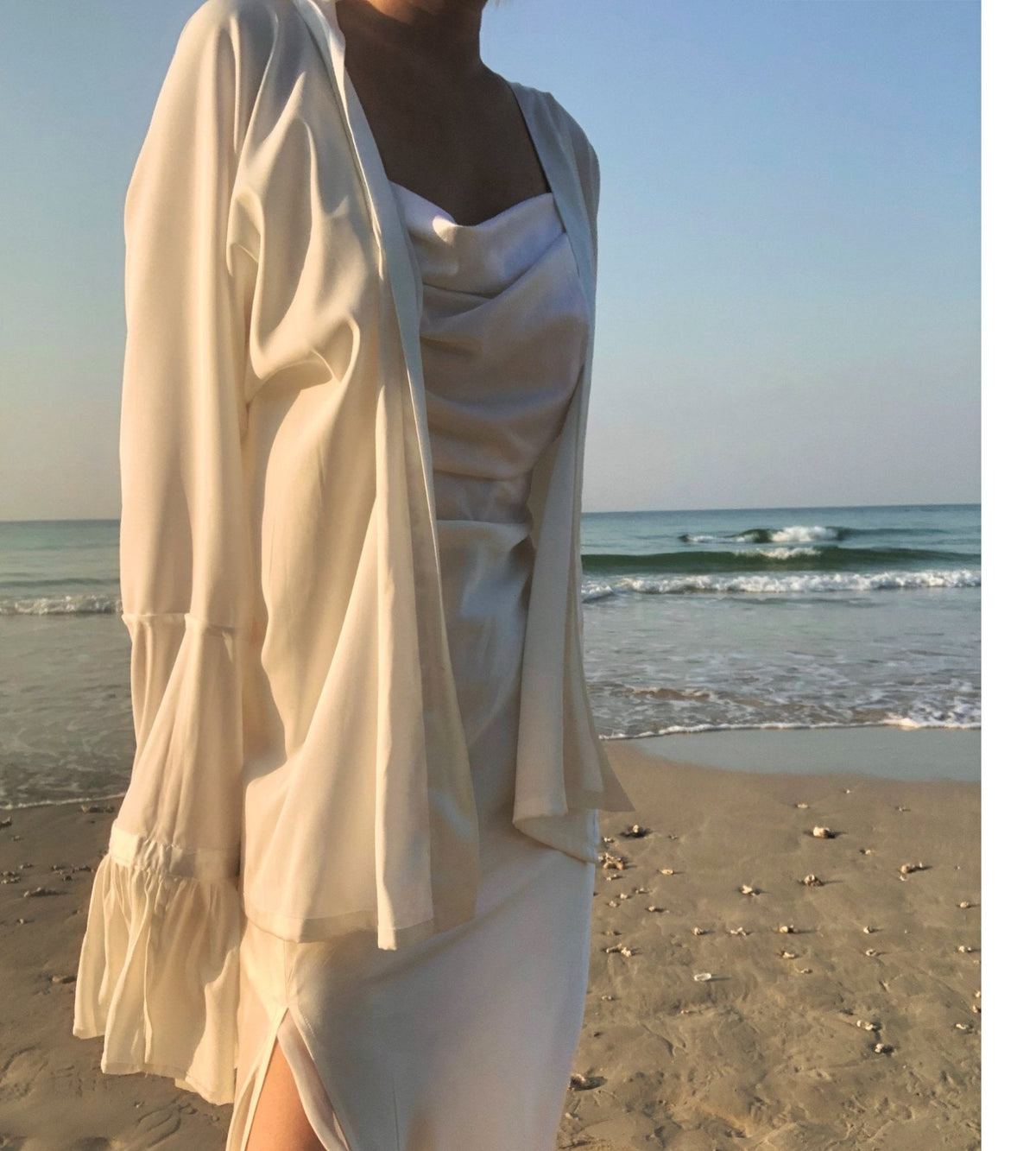 White Mulberry Silk Cover Up Blouse
